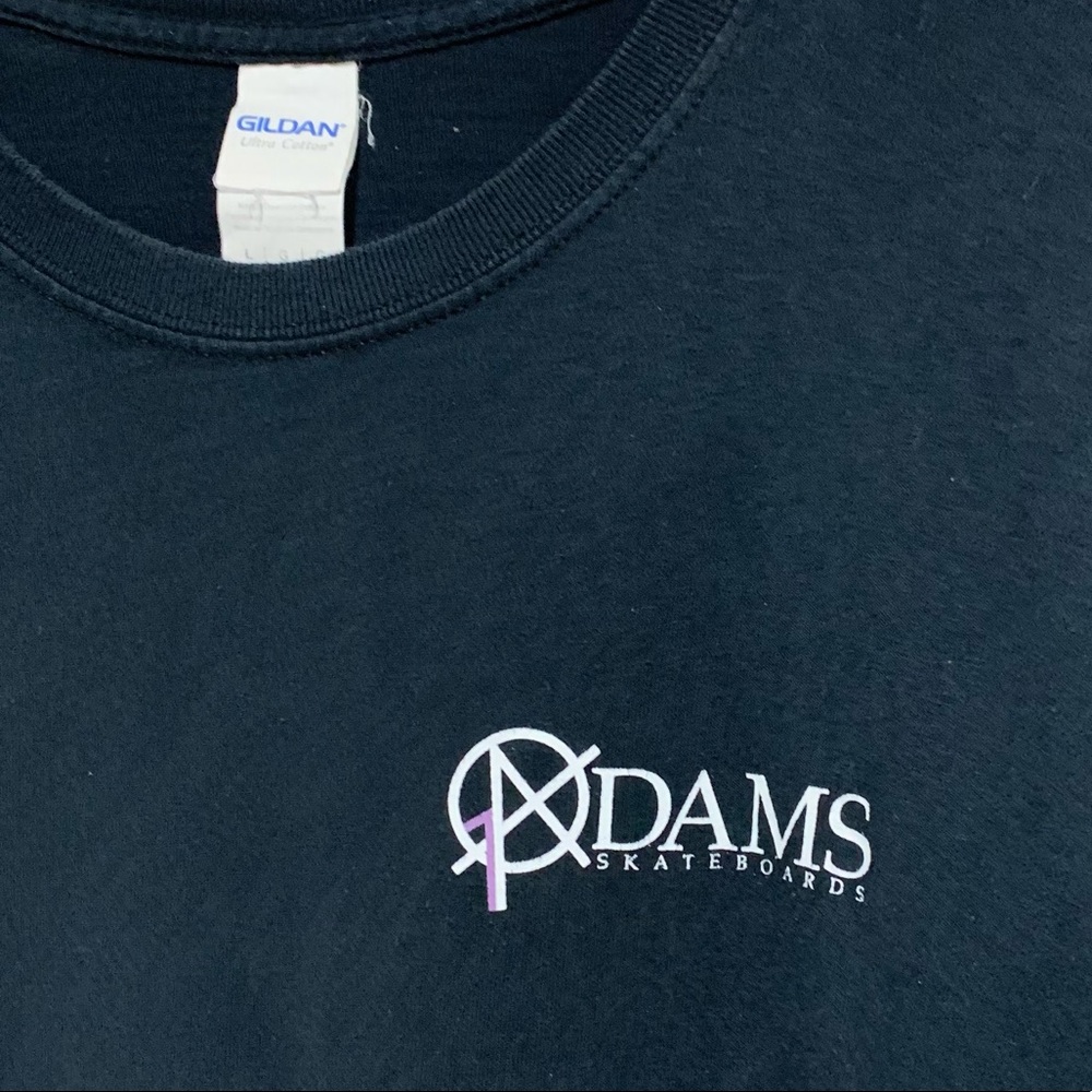 Gildan Jay Adams Adams Skateboards Short Sleeve Black Shirt Skatewear Streetwear - Picture 5 of 6